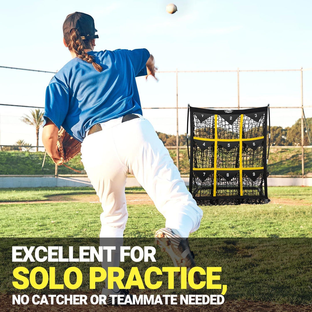 PLAYAPUT 9 Hole Pitching Net For Baseball & Softball With Numbered Strike Zone - PlayaPut