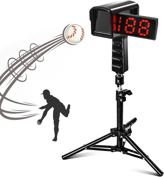 Baseball Radar Gun - Baseball Speed Training Equipment With LED+LCD And Deluxe Tripod-12PCS - PlayaPut