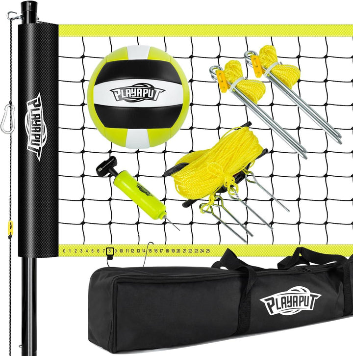 PLAYAPUT Portable Height Adjustable Volleyball Net System - PlayaPut