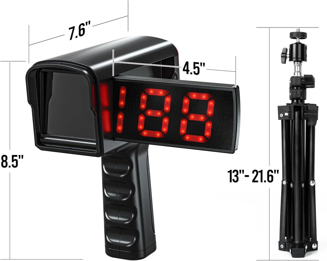 PLAYAPUT Baseball Radar Gun - Baseball Speed Training Equipment With LED+LCD And Deluxe Tripod - PlayaPut