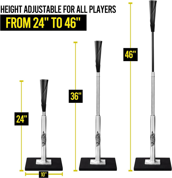 PLAYAPUT Professional Baseball Batting Tee with Weighted Base,Flexible Rubber Top - PlayaPut