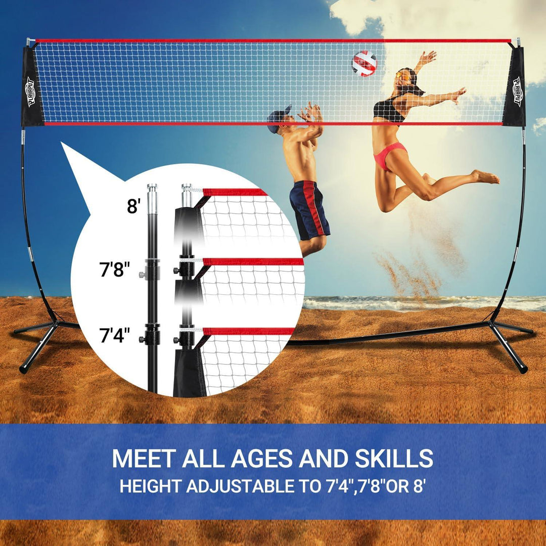 PLAYAPUT 20FT Freestanding Volleyball Net for Indoor or Outdoor - PlayaPut