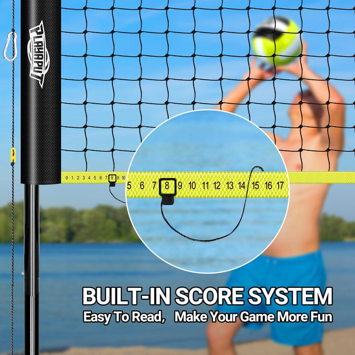 PLAYAPUT Portable Height Adjustable Volleyball Net System - PlayaPut