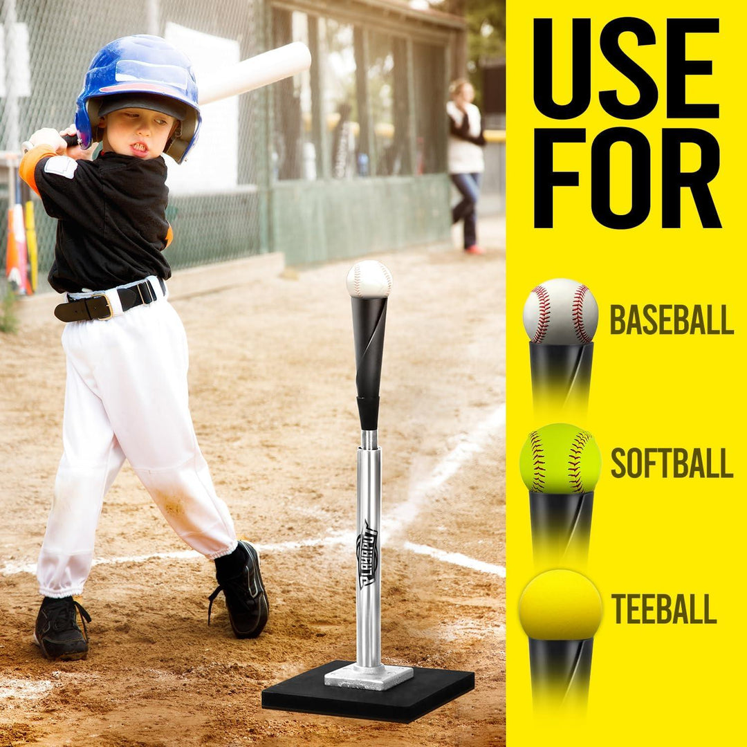 PLAYAPUT Professional Baseball Batting Tee with Weighted Base,Flexible Rubber Top - PlayaPut