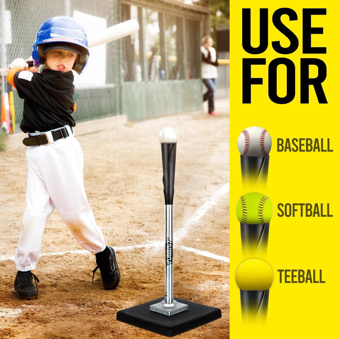 PLAYAPUT Premium Batting Tee for Baseball/Softball, Height Adjustment from 25-37 inch with Rubber Top - PlayaPut