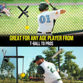 Portable Baseball Swing Trainer With Tethered Ball - Fence Mount, Auto Reset For Hitting Practice