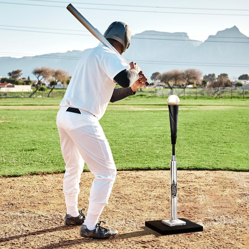 Tanner Batting Tee Tee De Frappe (batting Tee) Portable Pour Baseball/ softball - Noir/argent - Marque Jascopro Support Frappe Baseball Softball Tanner Batting Tee Tee De Frappe (batting Tee) Portable Pour Baseball/ softball - Noir/argent - Marque Jascopro Support Frappe Baseball Softball