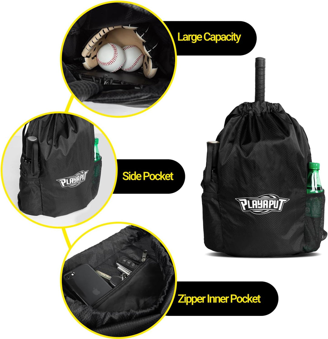 PLAYAPUT Baseball Racket for Fly Balls,Fly Ball and Fielding Skills| with Large Shoulderbag