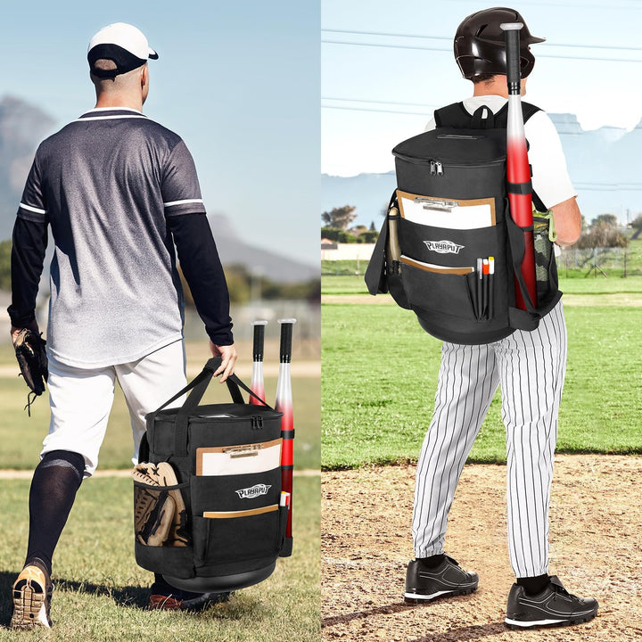 Baseball Bucket Bag,Large Capacity Holds Up To 72 Baseballs and 30 Softballs