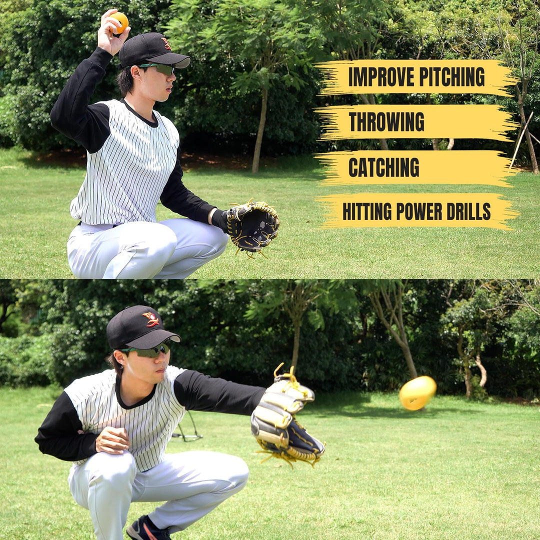 Weighted Balls for Baseball and Softball,Set of 6 Weighted Baseball with Mesh Bag,Air Nozzle