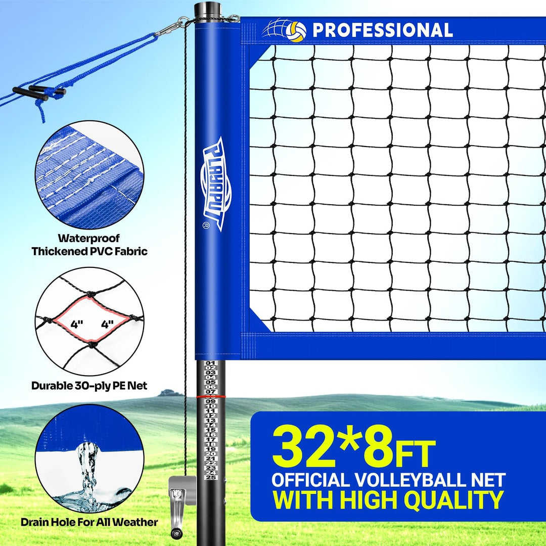 Professional Portable Volleyball Net Set with Carrying Bag Kits