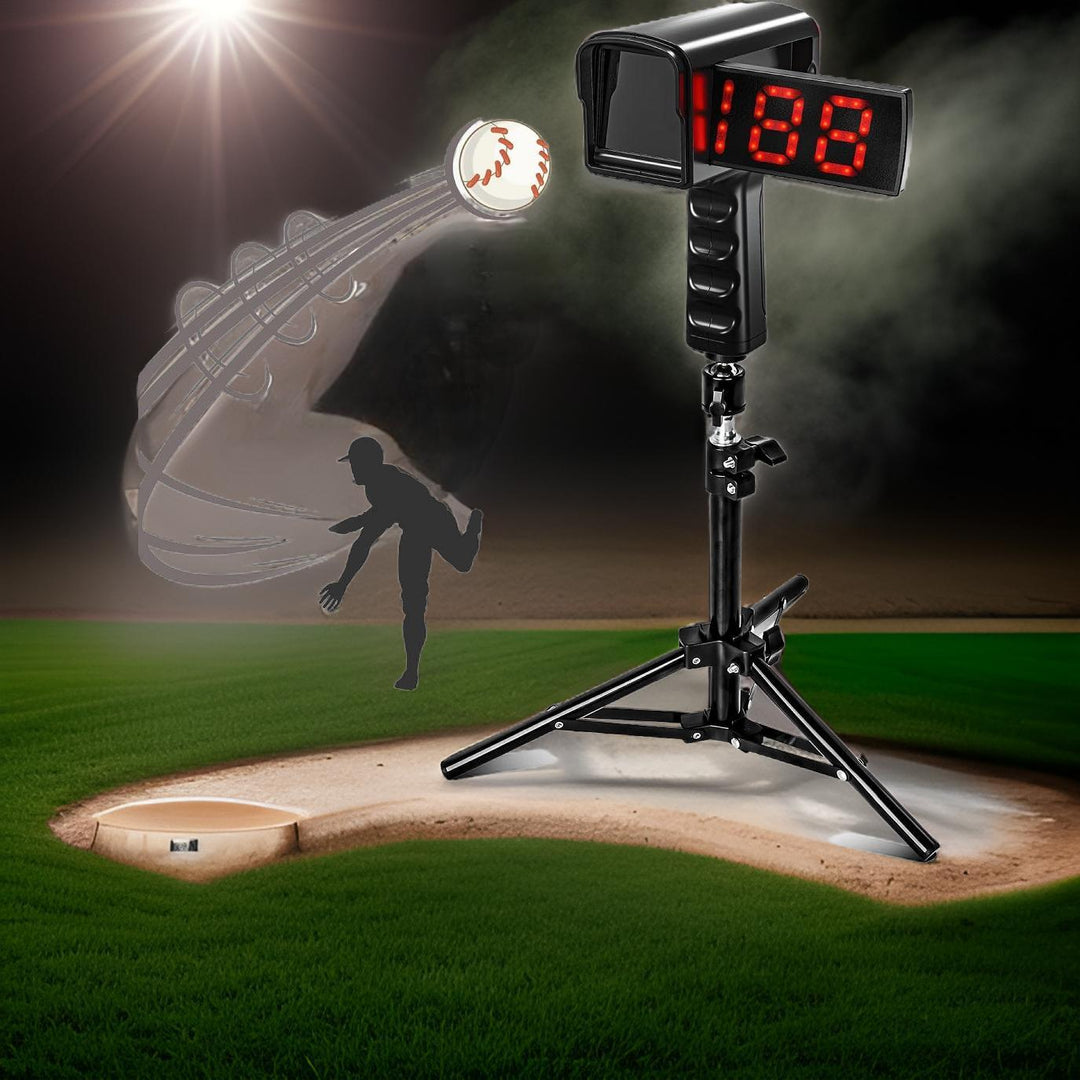 PLAYAPUT Baseball Radar Gun - Baseball Speed Training Equipment With LED+LCD And Deluxe Tripod