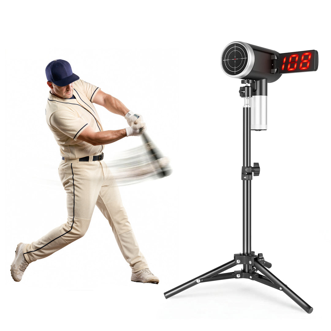 PLAYAPUT Upgrade Baseball Radar Gun with Tripod,LED + LCD Dual Display