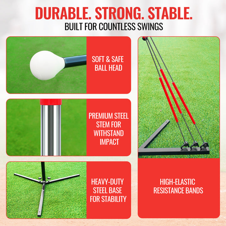 PLAYAPUT Youth Swing Trainer For Baseball & Softball - Auto Reset Hitting Trainer