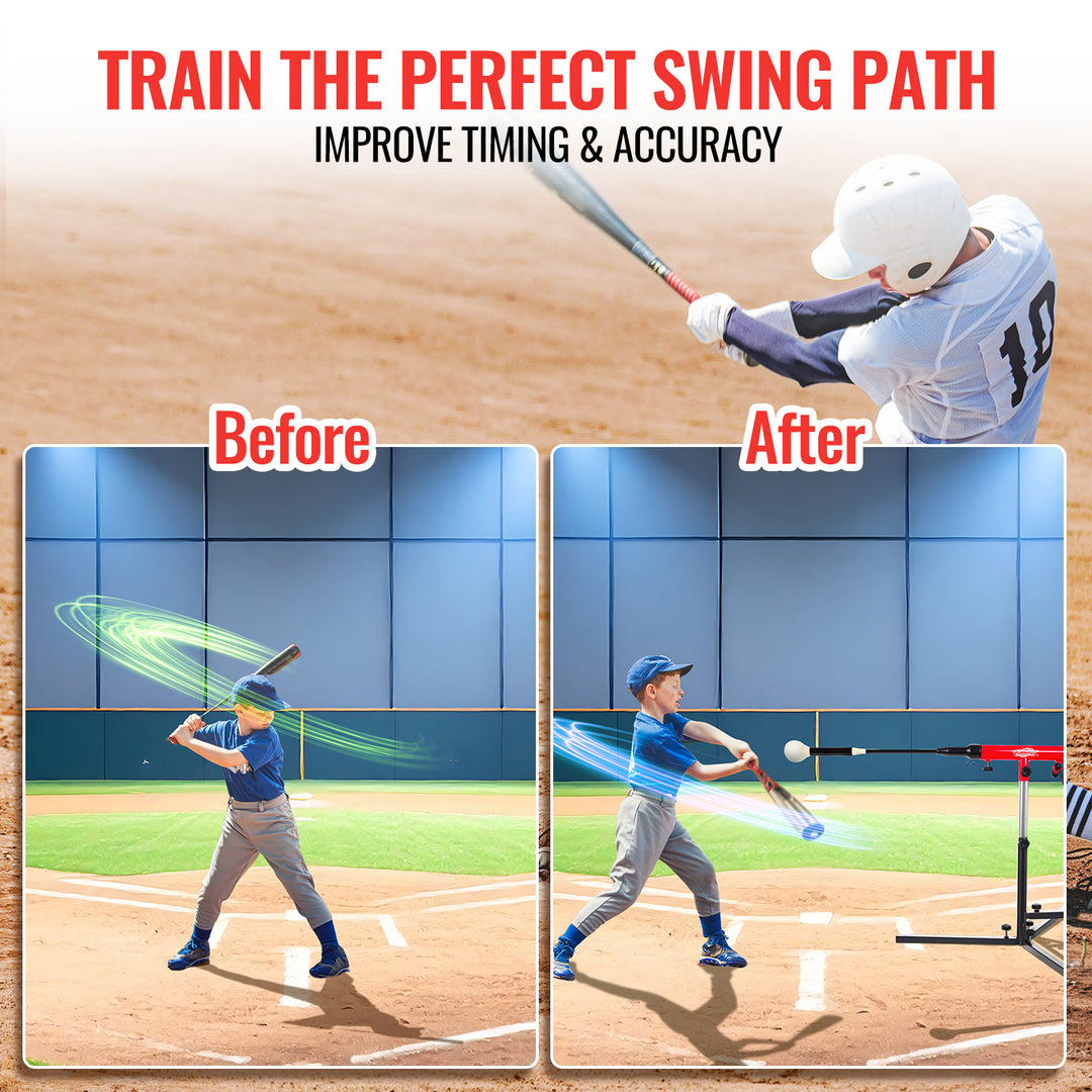PLAYAPUT Youth Swing Trainer For Baseball & Softball - Auto Reset Hitting Trainer