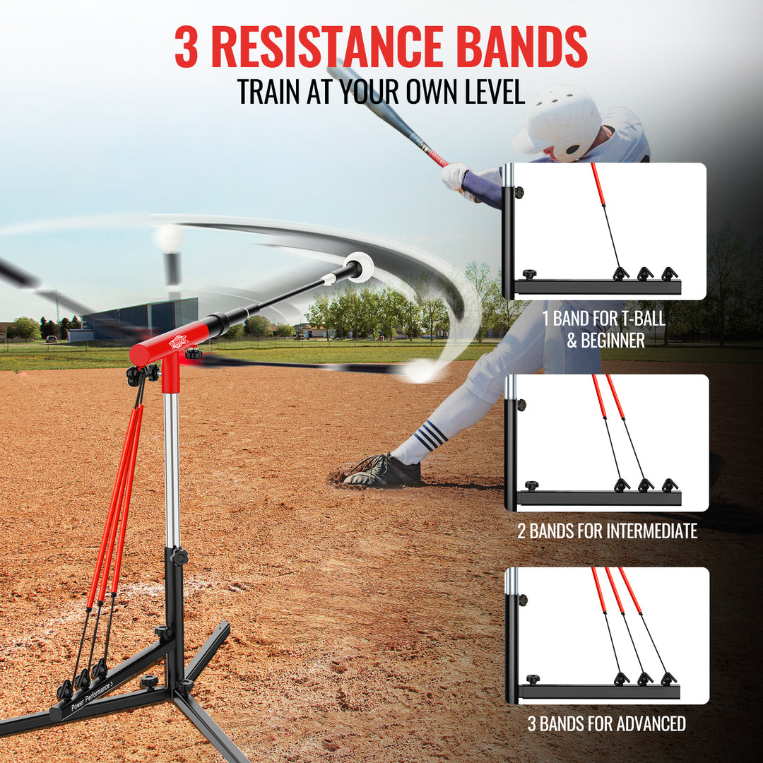 PLAYAPUT Youth Swing Trainer For Baseball & Softball - Auto Reset Hitting Trainer
