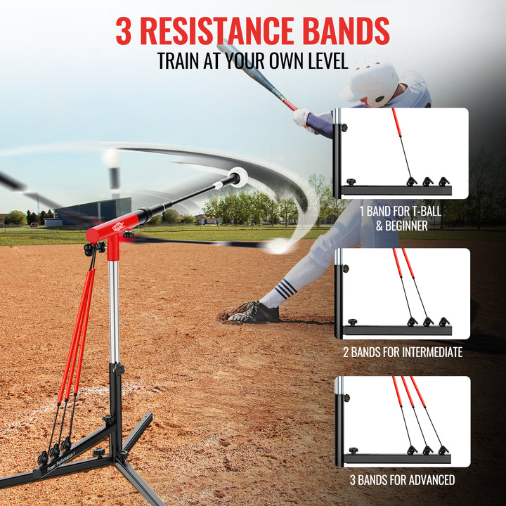 PLAYAPUT Youth Swing Trainer For Baseball & Softball - Auto Reset Hitting Trainer