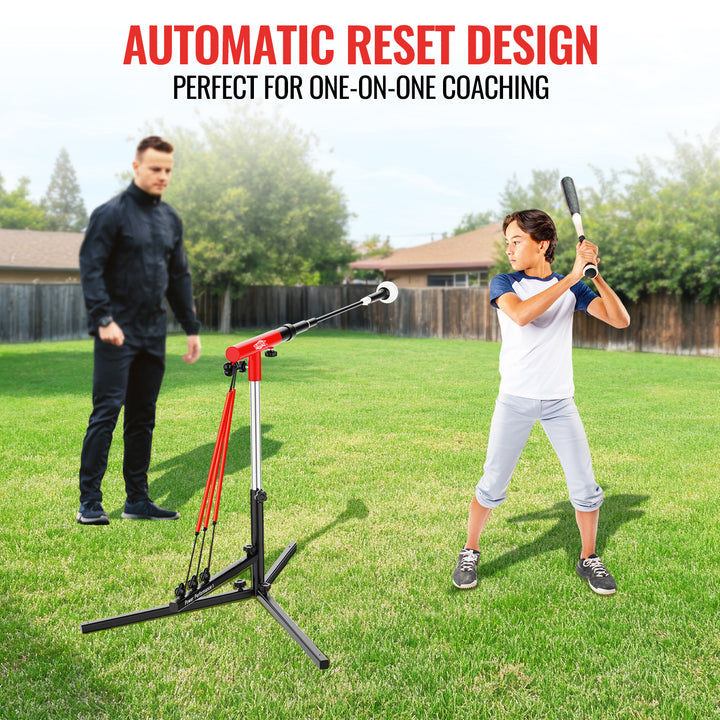 PLAYAPUT Youth Swing Trainer For Baseball & Softball - Auto Reset Hitting Trainer