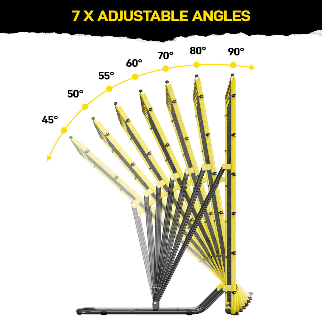 PLAYAPUT Baseball & Softball Rebounder Net with Carry Bag,7 Angles Adjustable