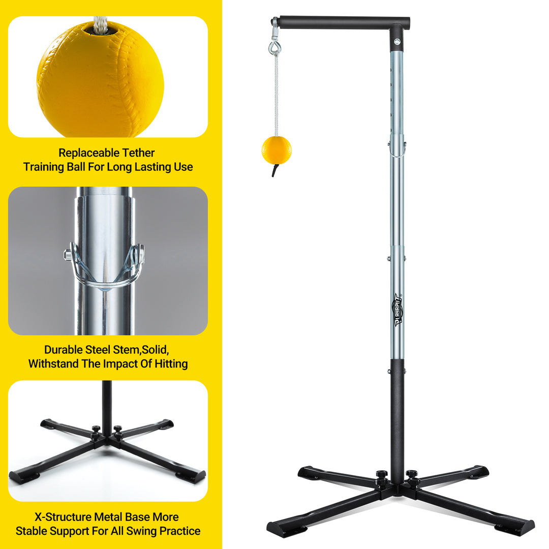 PLAYAPUT Baseball Softball Batting Tee with Tethered Ball