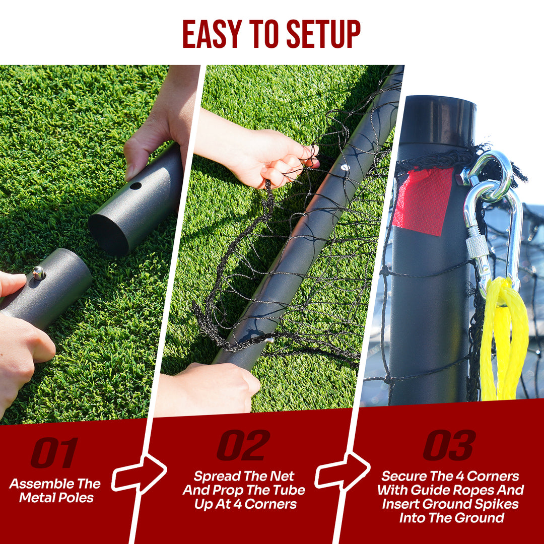 batting practice fishing pole 20FT Baseball Batting Cages