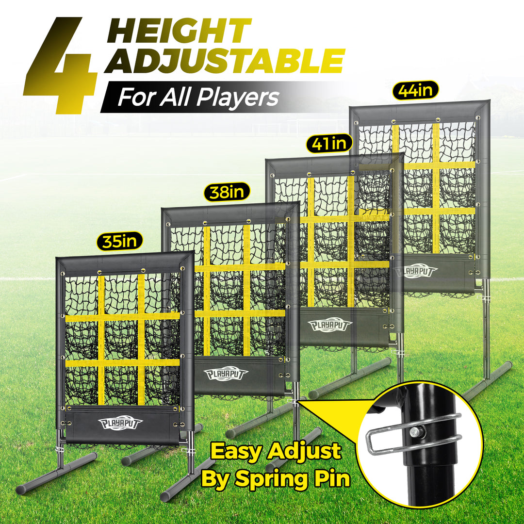 PLAYAPUT Pitching Net, 9 Hole Baseball Pitching Net with Strike Zone