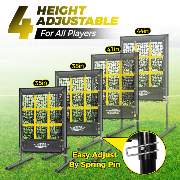 PLAYAPUT Pitching Net, 9 Hole Baseball Pitching Net with Strike Zone