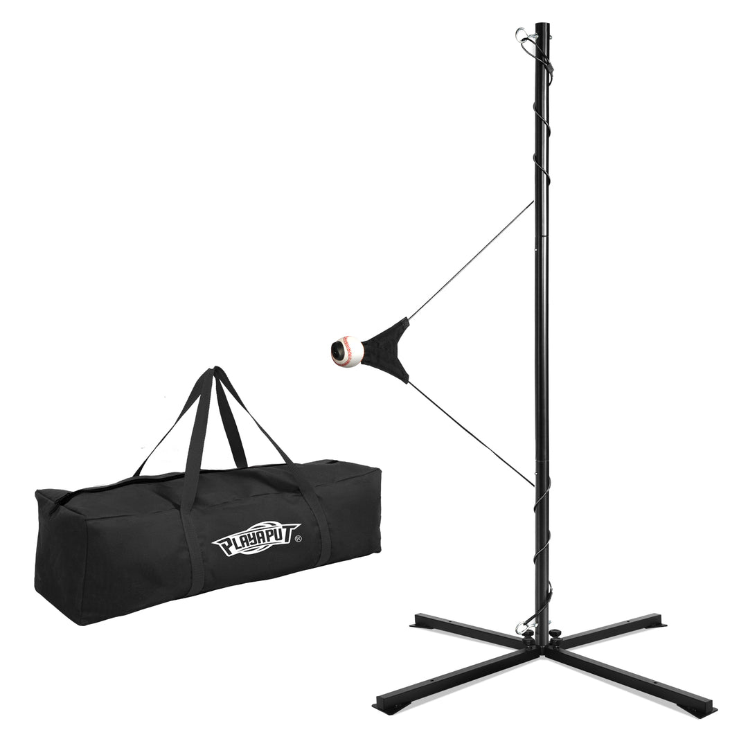 PLAYAPUT Portable Hitting Trainer For Baseball&Softball,Auto-Reset Swing Trainer