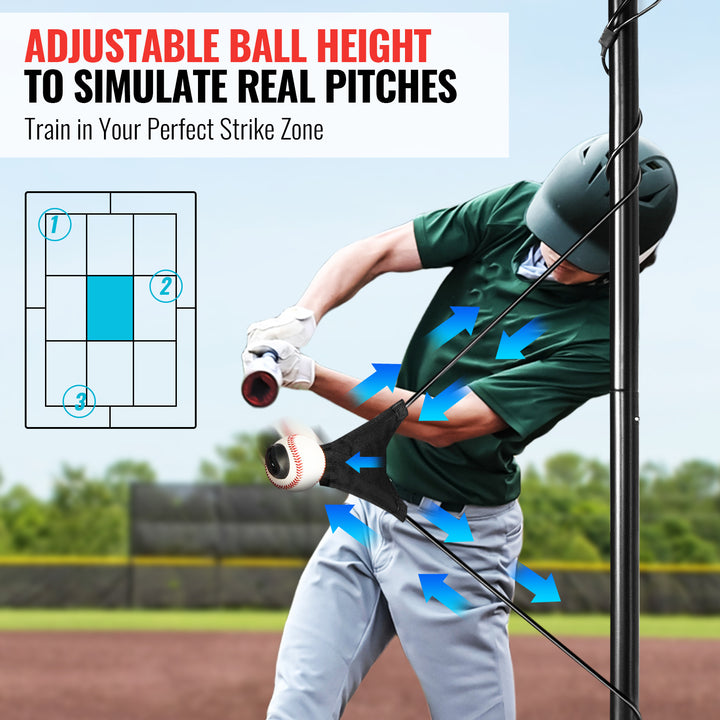 PLAYAPUT Portable Hitting Trainer For Baseball&Softball,Auto-Reset Swing Trainer