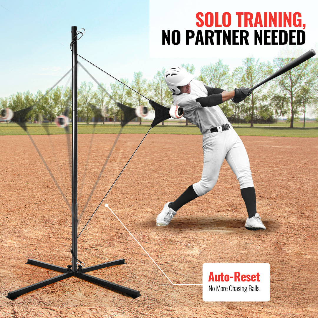 PLAYAPUT Portable Hitting Trainer For Baseball&Softball,Auto-Reset Swing Trainer