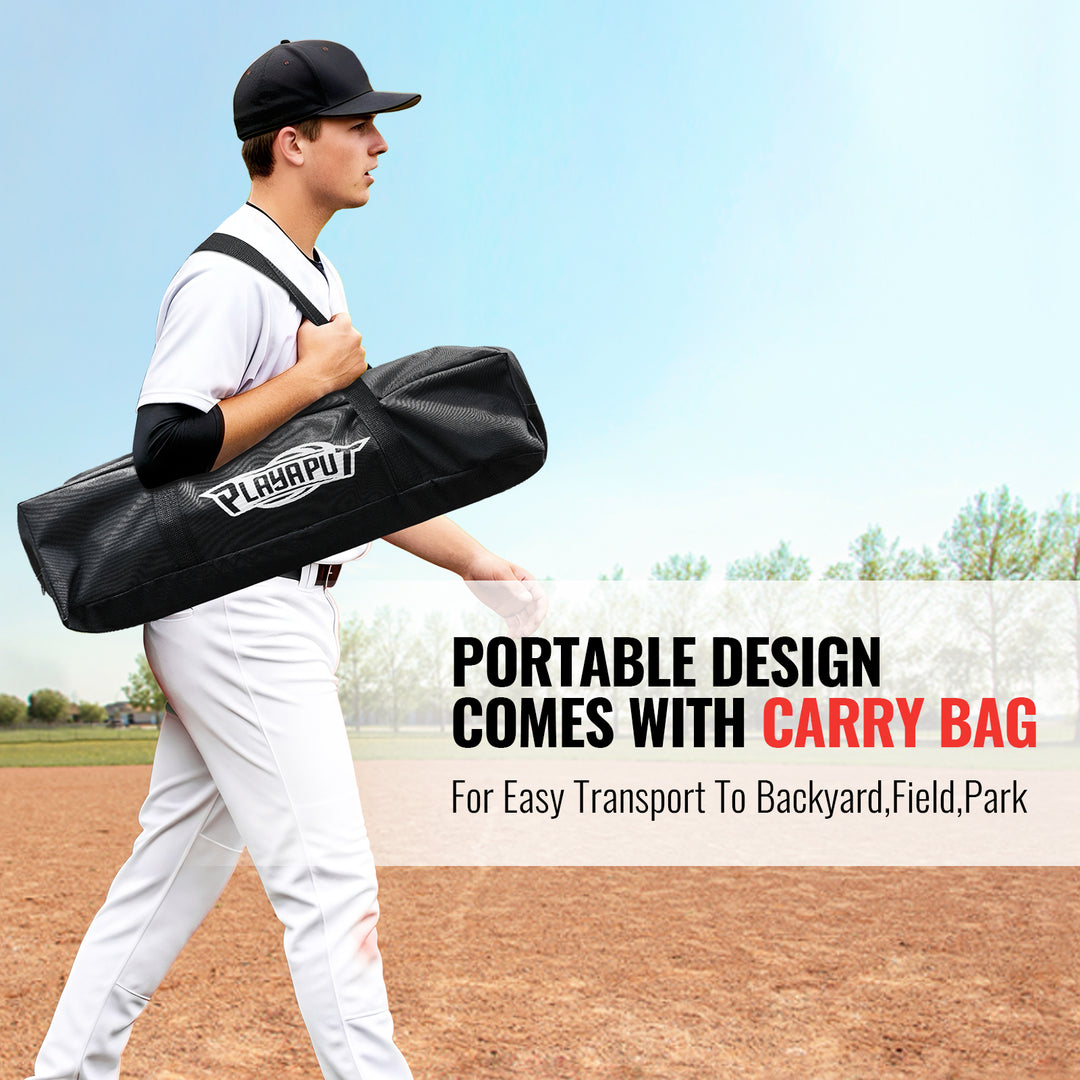 PLAYAPUT Portable Hitting Trainer For Baseball&Softball,Auto-Reset Swing Trainer