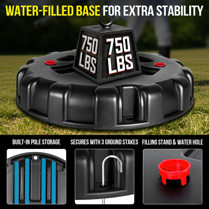 PLAYAPUT Swing Trainer With Real Ball&Stand,Auto-Reset Baseball Hitting Trainer