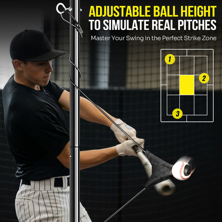 PLAYAPUT Swing Trainer With Real Ball&Stand,Auto-Reset Baseball Hitting Trainer