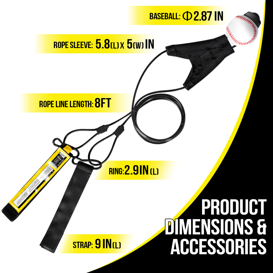 PLAYAPUT Portable Batting Swing Trainer For Baseball&Softball,Adjustable Ball Height