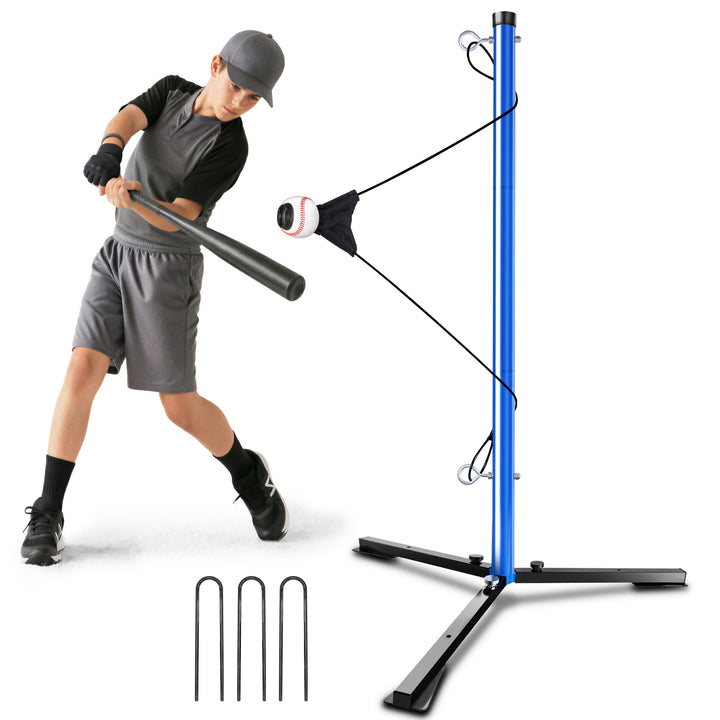 PLAYAPUT Youth Baseball Swing Trainer with Auto-Reset, Adjustable Ball Height