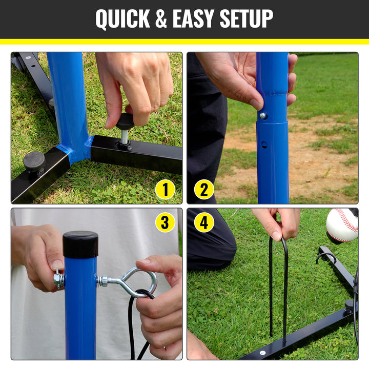 PLAYAPUT Youth Baseball Swing Trainer with Auto-Reset, Adjustable Ball Height